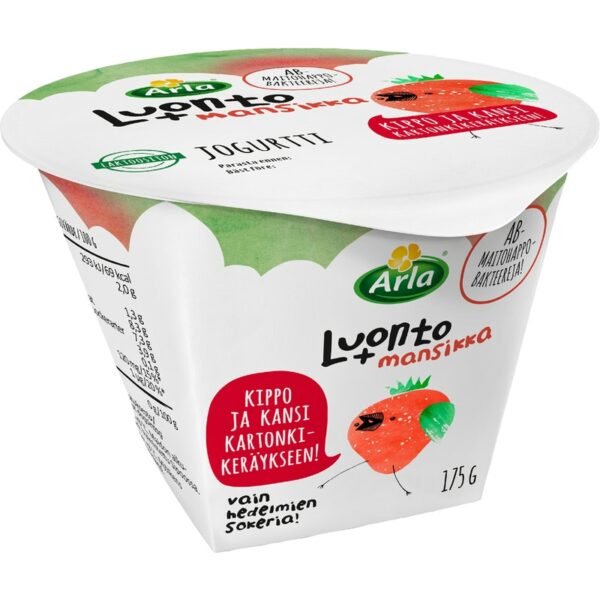 Arla Luonto+ AB jogurtti 175g mansikka laktoositon