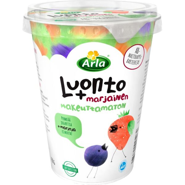 Arla Luonto+ AB jogurtti 400g marjainen makeuttamaton laktoositon