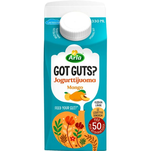 Arla Got Guts jogurttijuoma 330ml mango laktoositon