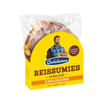 Oululainen Reissumies eväsleipä chilikana kana-pekoni-chili 135g täytetty täysjyväruisleipä