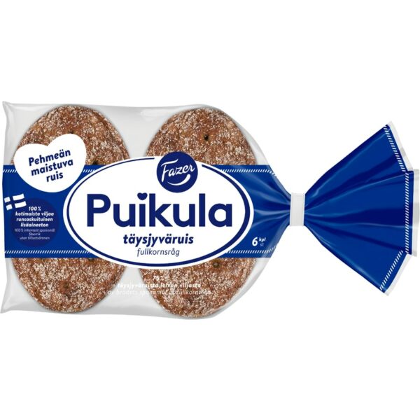 Fazer Puikula Täysjyväruis 6 kpl/330g