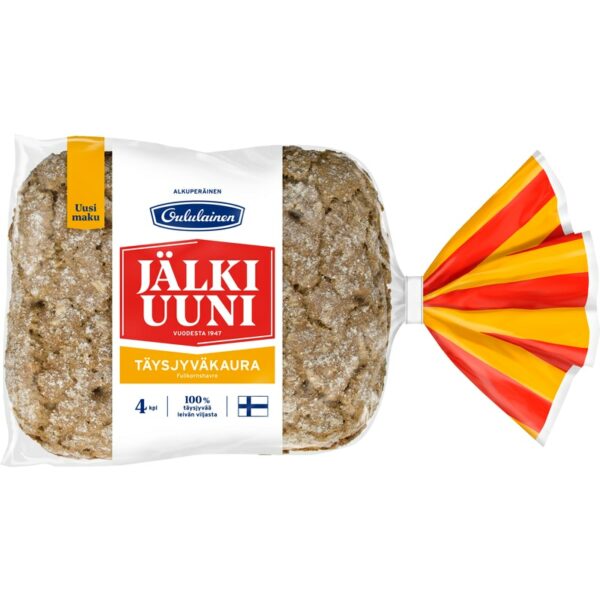 Oululainen täysjyväkaurajälkiuunileipä 4kpl/240g