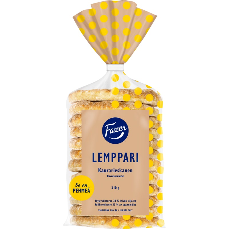 Fazer Lemppari kaura-vehnä rieska 12kpl/310g
