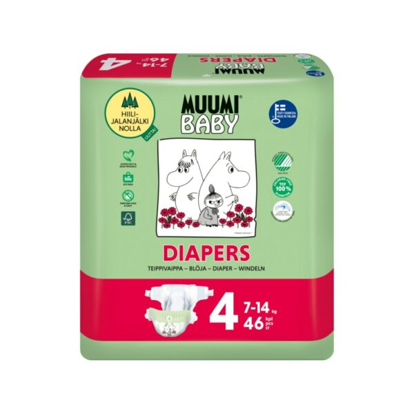 Muumi Baby 46kpl teippivaippa 4 7-14kg