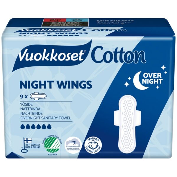 Vuokkoset cotton side 9kpl night wings sensitive