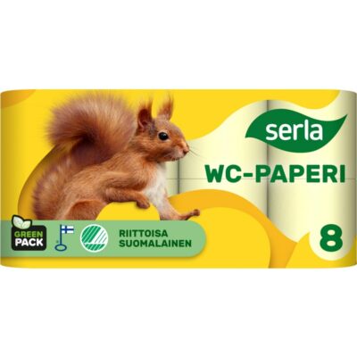 Serla wc-paperi 8 rl keltainen