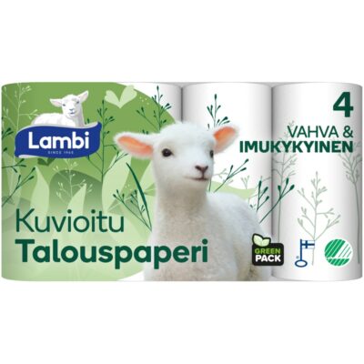 Lambi talouspaperi 4 rl kuvioitu