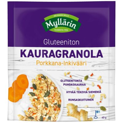 Myllärin Gluteeniton Kauragranola Porkkana-inkivääri 40g