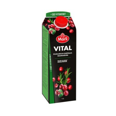 Marli Vital puolukka-karpalo-rosmariini mehujuoma E&C 1l