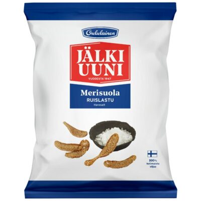 Oululainen Jälkiuuni Merisuola ruislastu 130g