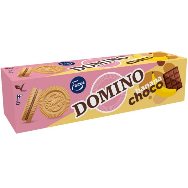 Fazer Domino Banana Choco täytekeksi 175 g