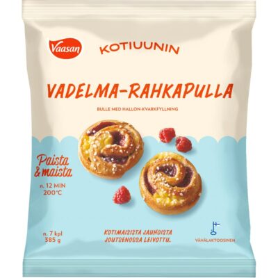 Vaasan Kotiuunin vadelma-rahkapulla 7 kpl/385 g pakaste