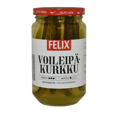 Felix voileipäkurkku pitkittäin viipaloituja kurkkuja mausteliemessä 460g/230g