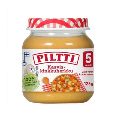 Piltti kasvis-kinkkuherkku lastenateria 125g 5kk