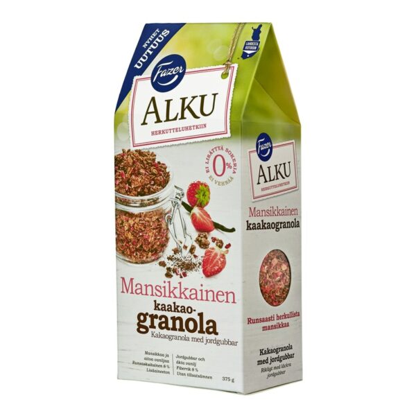 Fazer Alku mansikkainen kaakaogranola 375g