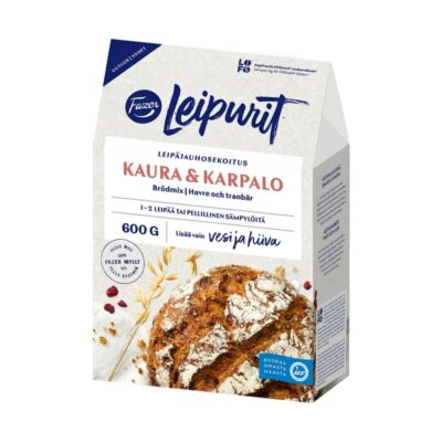 Fazer Leipurit Leipäjauhosekoitus Kaura & karpalo 600g