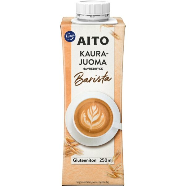 Fazer Aito kaurajuoma Barista 250ml gluteeniton UHT