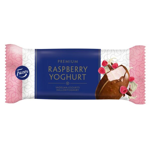 Fazer Premium Raspberry Yoghurt kermajäätelöpuikko 66g/94ml