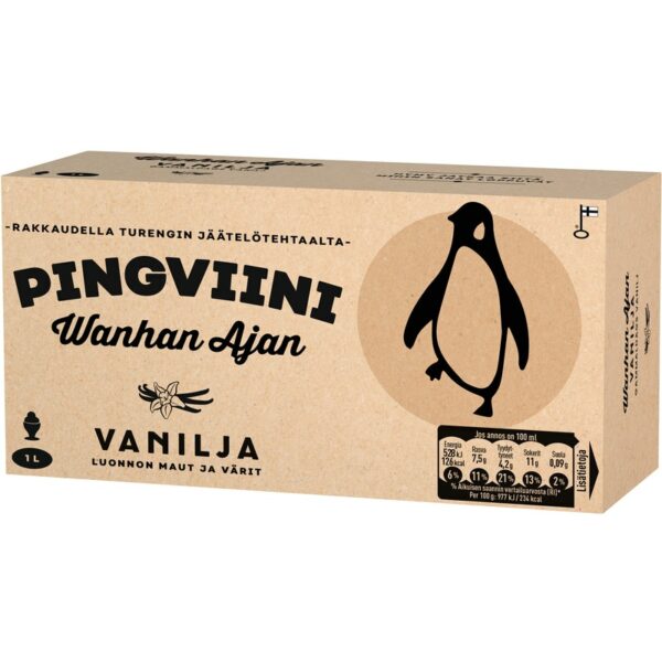 Pingviini jäätelö 1L Wanhan Ajan vanilja
