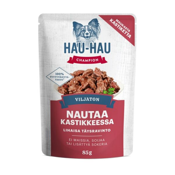 Hau Hau Champion Nautaa kastikkeessa 85g