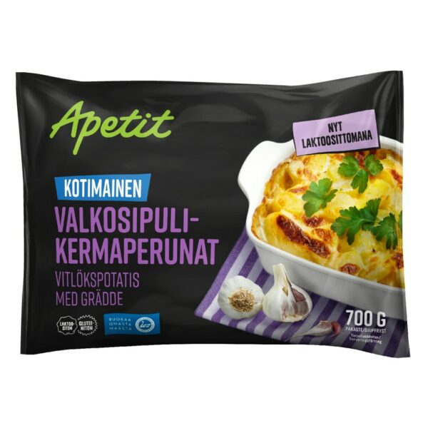 Apetit Kotimaiset valkosipulikermaperunat 700g pakaste