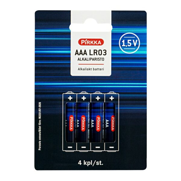 Pirkka AAA LR03 alkaliparisto 4 kpl