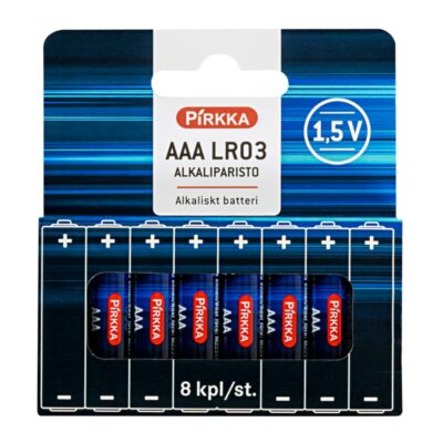 Pirkka AAA LR03 alkaliparisto 8 kpl