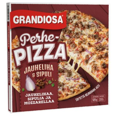 Grandiosa pizza Jauheliha ja sipuli 525g perhepizza pakaste