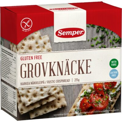 Semper Karkea näkkileipä 215g gluteeniton