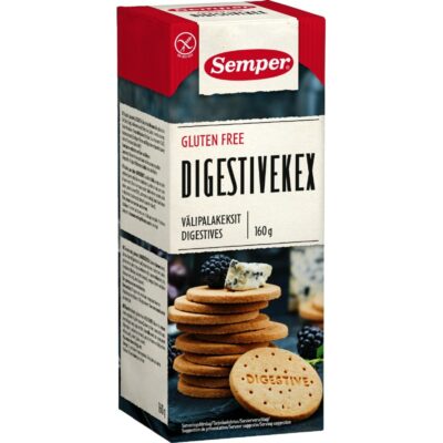 Semper Digestive keksi 160g glton