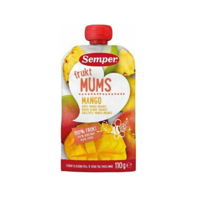 Semper Fruktmums 110g mango omena ananas 6kk