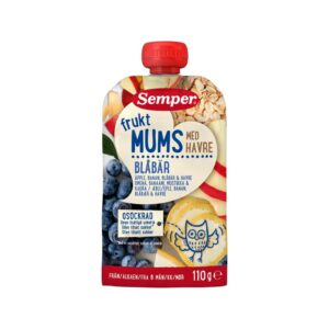 Semper Fruktmums 110g mustikka, omena, banaani & kaura