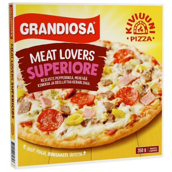Grandiosa pizza Superiore for Meat Lovers 350g kiviuunipizza pakaste