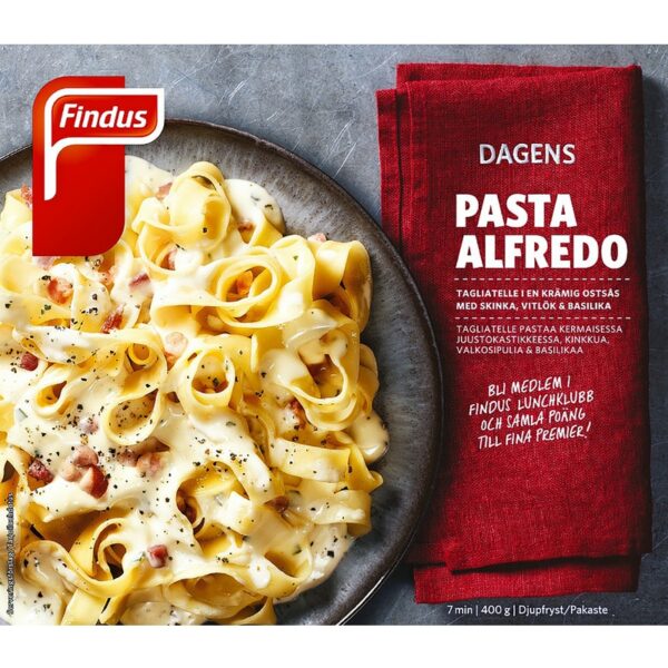 Findus Dagens pasta alfredo 400g pakaste