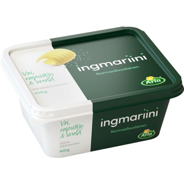 Arla ingmariini normaalisuolainen rasvaseoslevite 75% 600g vähälaktoosinen