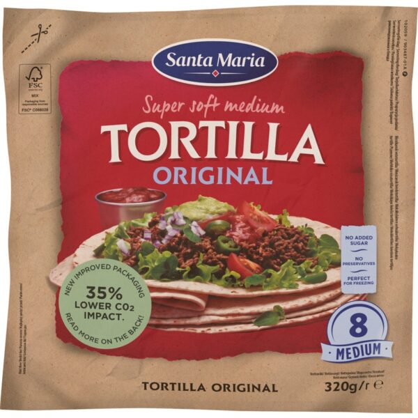 Santa Maria Tex Mex Tortilla 320g Medium