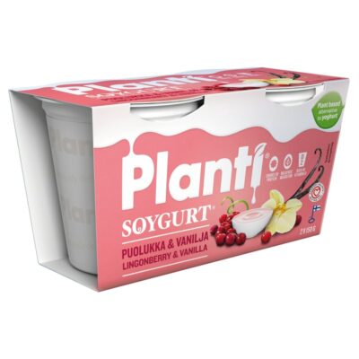 Planti soygurt 2X150g puolukka-vanilja