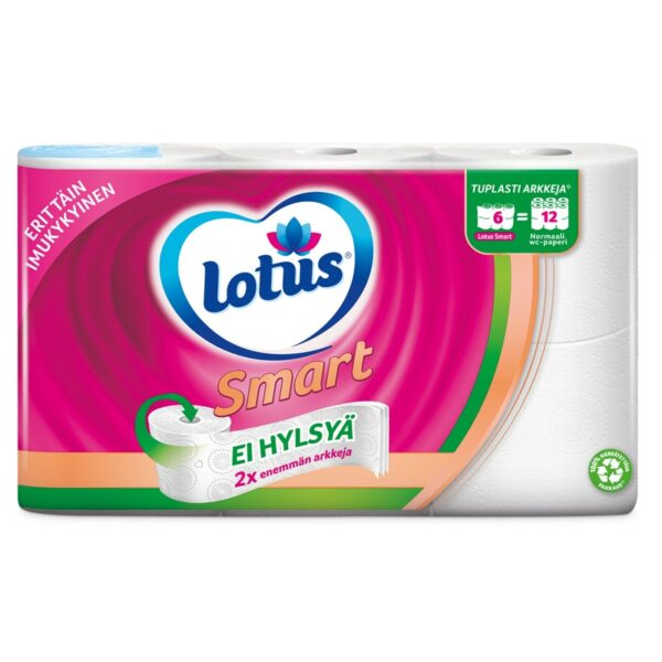Lotus Smart wc-paperi 6 rll hylsytön