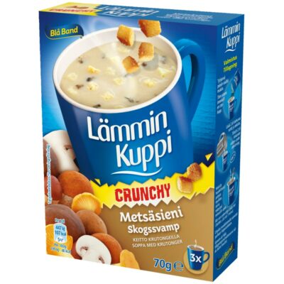 Blå Band Lämmin Kuppi Crunchy metsäsienikeitto krutongeilla 3 x 23