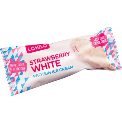 Lohilo proteiinijäätelö 80g strawberry white
