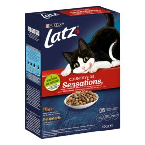 Latz 400g Countryside Sensations Nautaa, Kanaa ja makuna Kasviksia kissanruoka