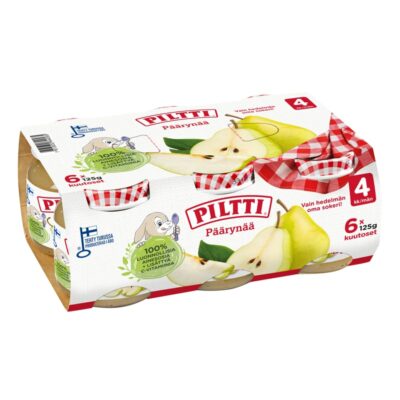 Piltti 6x125g Päärynää hedelmäsose 4kk