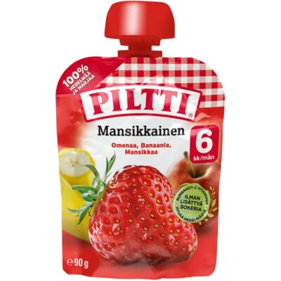 Piltti Mansikkainen 6kk 90g