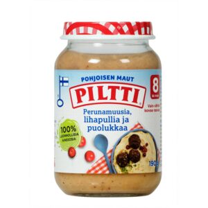Piltti Pohjoisen maut perunamuusi, lihapapullia ja puolukkaa 190g 8kk
