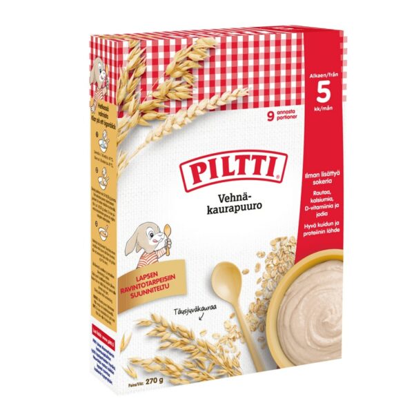 Piltti Kaurapuuro täysyvästä 270g 5kk