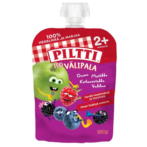 Piltti Iso välipala 150g 2+ vuotta omena mustikka karhunvatukka vadelma