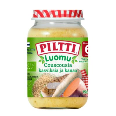 Piltti Luomu Couscousi kasviksia ja kanaa 190g alkaen 6kk