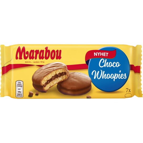 Marabou choco whoopies leivoskeksejä 175g