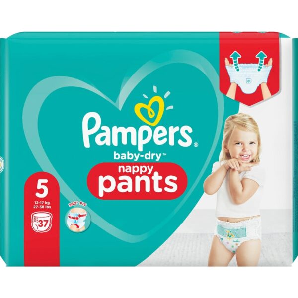 Pampers housuvaippa 37kpl BabyDry pants S5 12-17kg