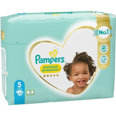 Pampers 34kpl Premium Protection S5 11-16kg teippivaippa
